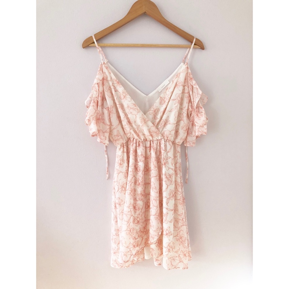 Lush Floral Off the Shoulder Dress
